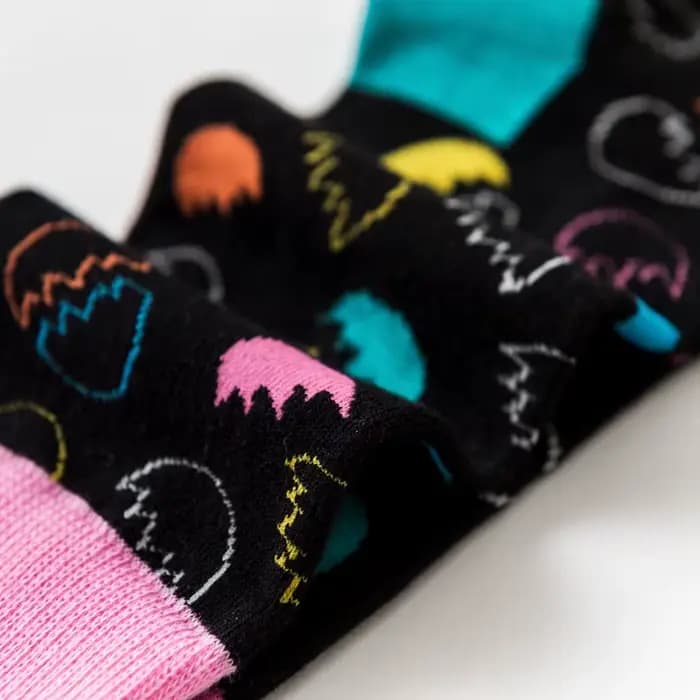 Femmes personnalité Couples drôle heureux chaussettes coton hommes chaussettes femme Soks oeuf lapin plume mouton chaussettes feuilles