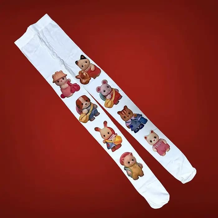 Collants insectes imprimés de dessins animés pour femmes