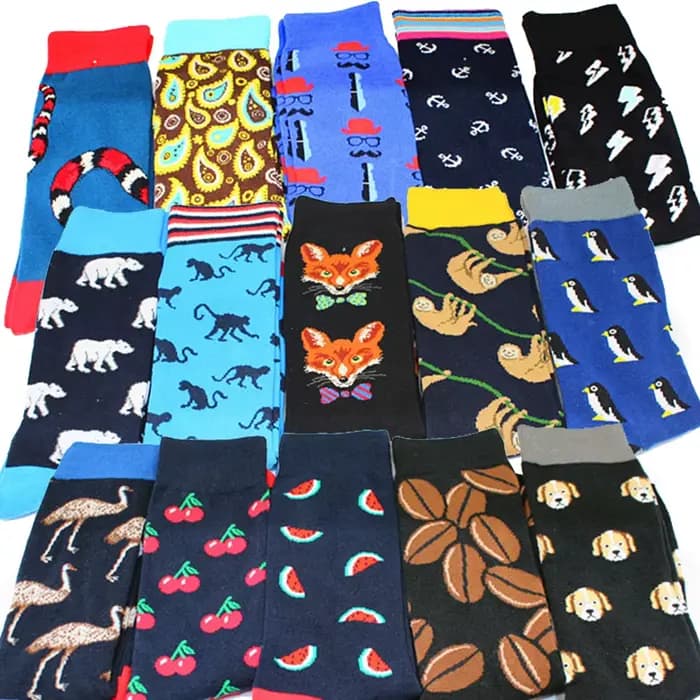 Harajuku heureux hommes chaussettes drôle