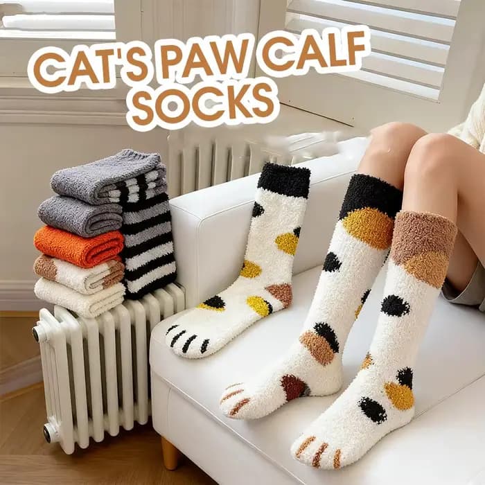 Chaussettes d'hiver en forme de patte de chat