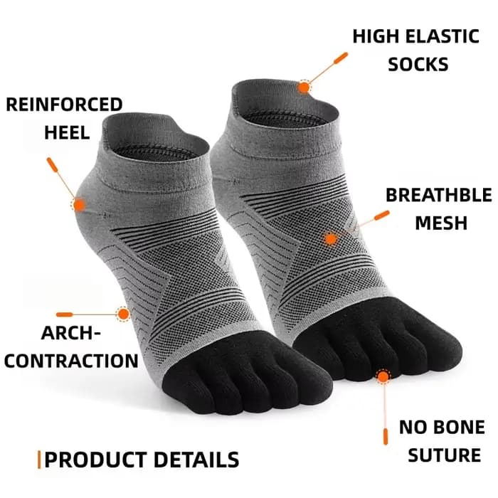 Chaussettes à cinq orteils en laine mérinos