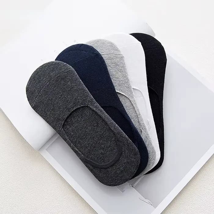 Chaussettes courtes pour hommes, No Show, coupe basse, cheville, coton, fines, noir, blanc, Multipack, antidérapantes, Silicone, été, respirantes, invisibles, 5 paire/lot