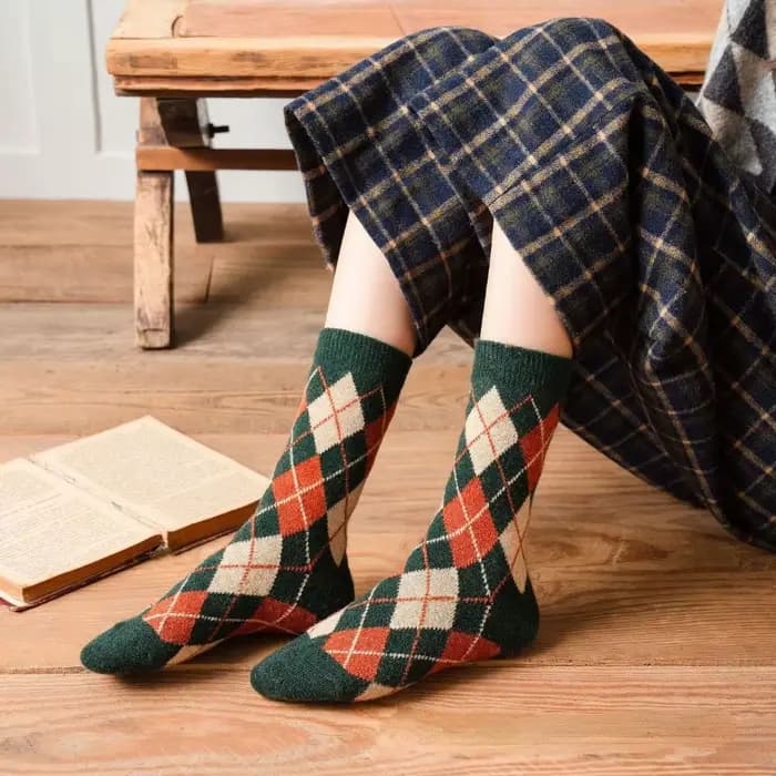 Chaussettes chaudes en tricot optique pour femmes