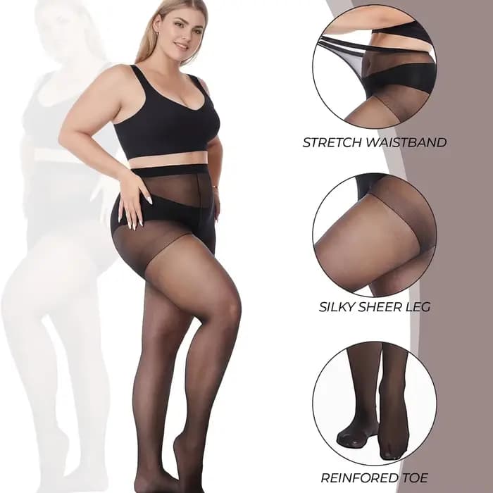 Collants noirs transparents