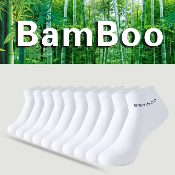 5 paires de chaussettes de cheville en Fiber de bambou pour hommes