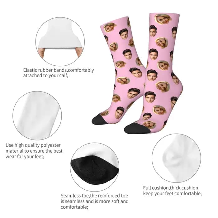 Chaussettes avatar personnalisées pour hommes et femmes