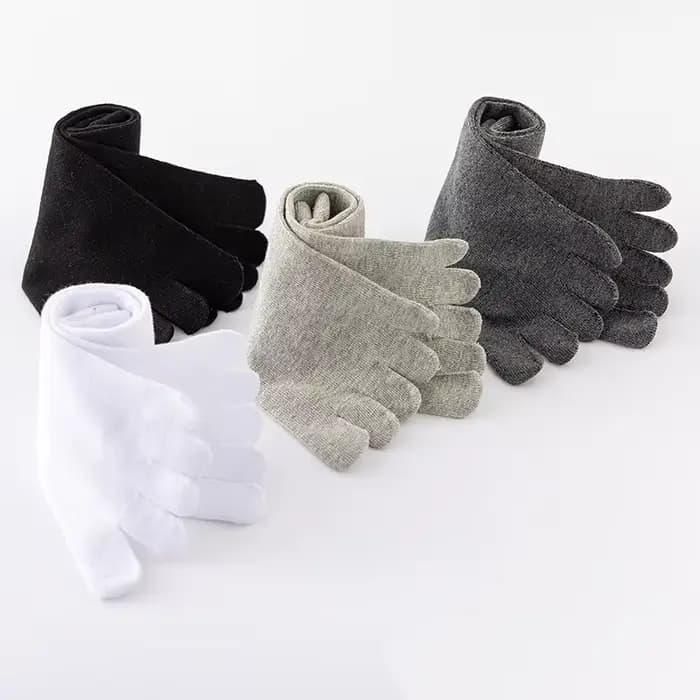 Chaussettes en coton à cinq doigts pour hommes