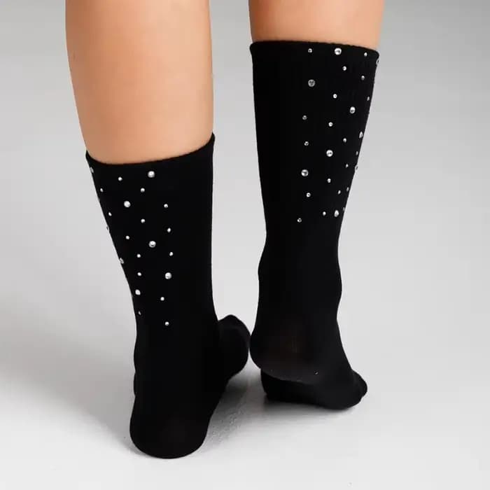 Chaussettes mi-hautes pour femme en coton