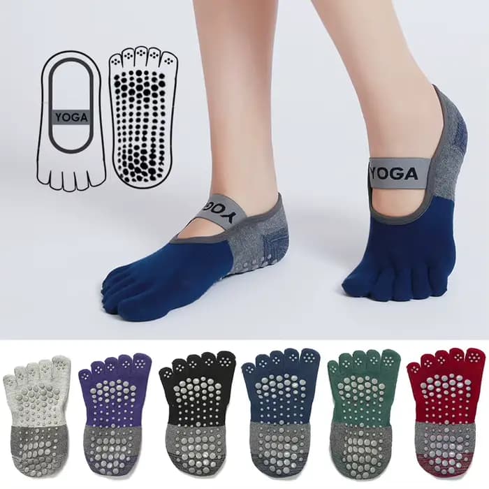 Chaussettes Pilates à cinq orteils pour femmes