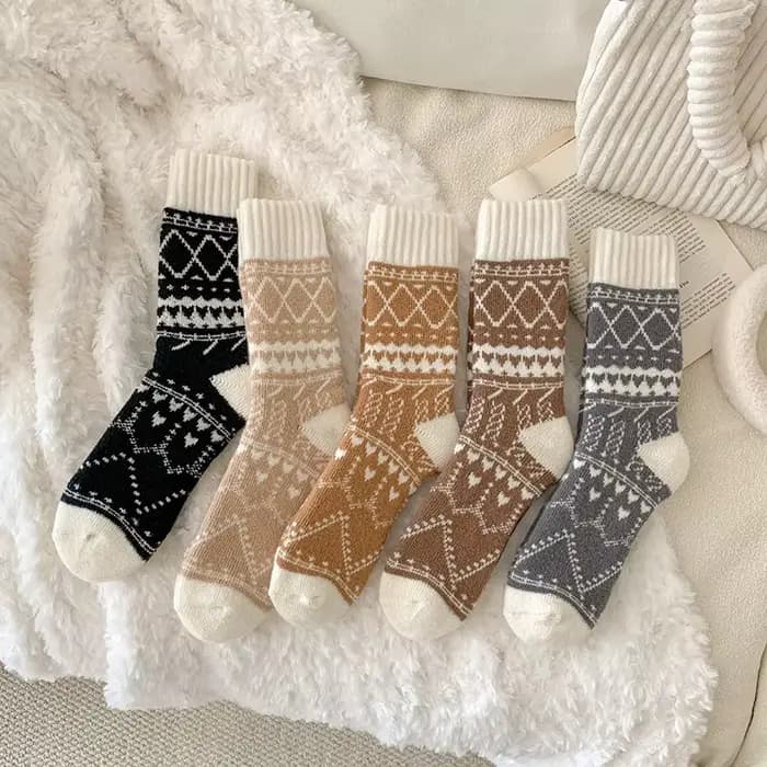 5 paires de chaussettes chaudes d'hiver pour femmes