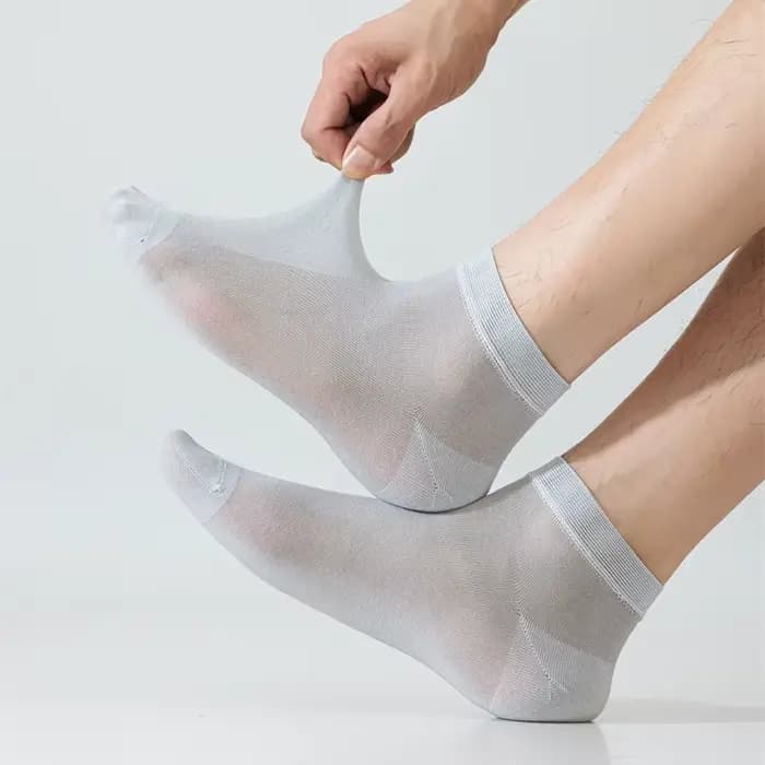 Chaussettes courtes en soie de mûrier pour hommes