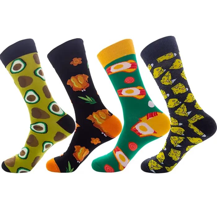 Nouveau INS bière maïs hommes et femmes chaussettes pastèque hot dog sushi marée