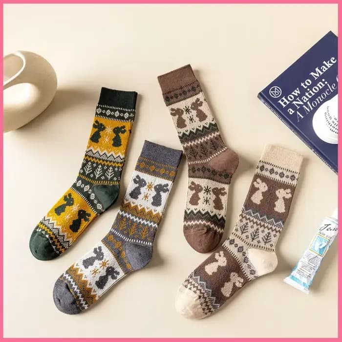 Chaussettes en laine optique pour femmes