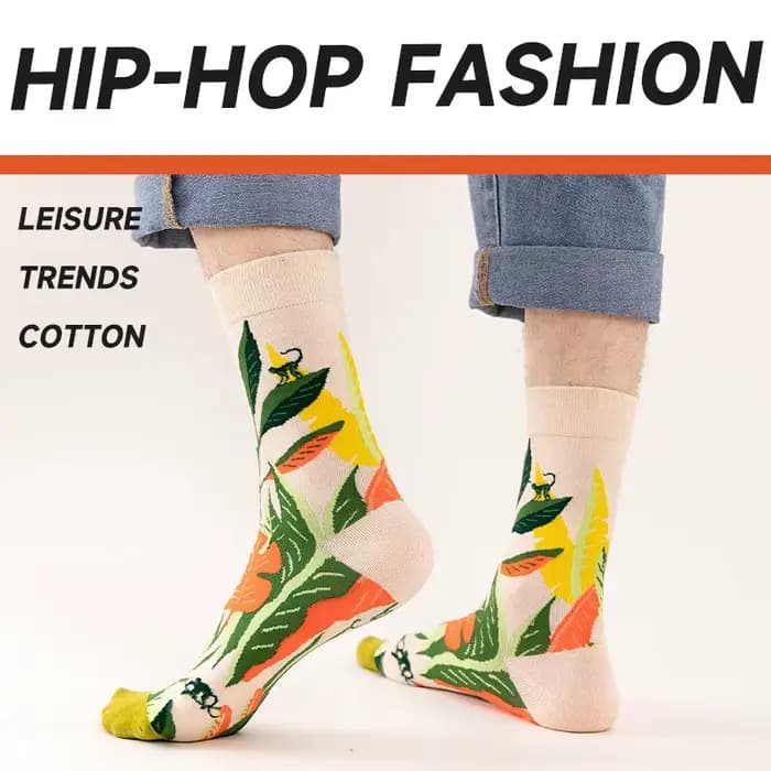 Chaussettes drôles pour hommes femmes Couple amusant confortable fou nouveauté mode respirant imprimé Graffit coton
