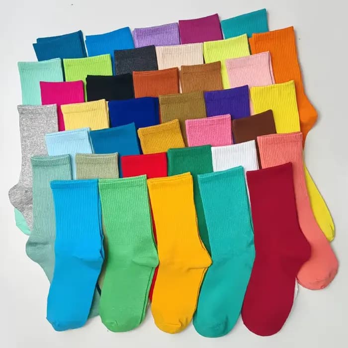 1 paire de chaussettes en coton pour femmes