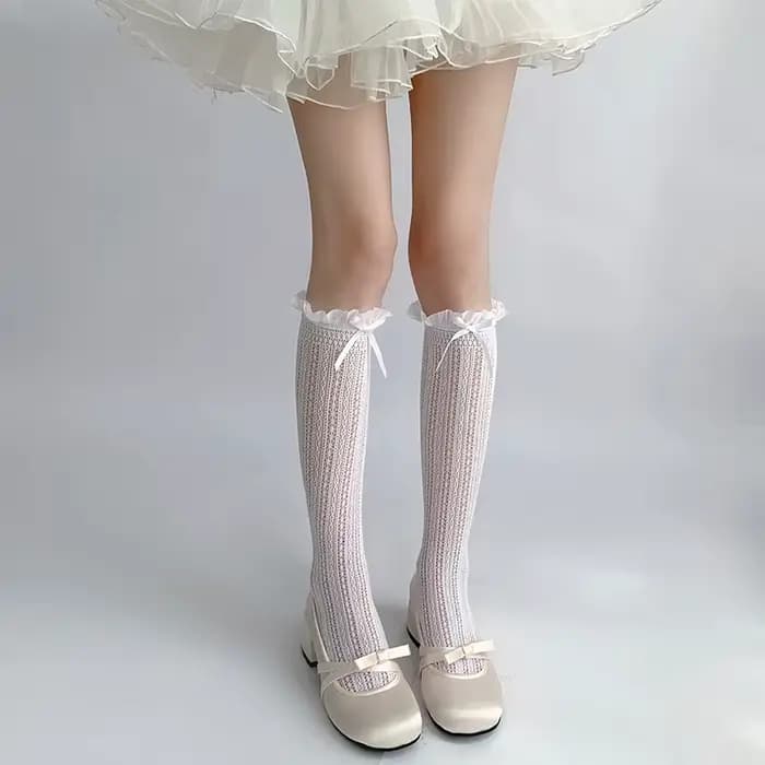 Chaussettes creuses en résille