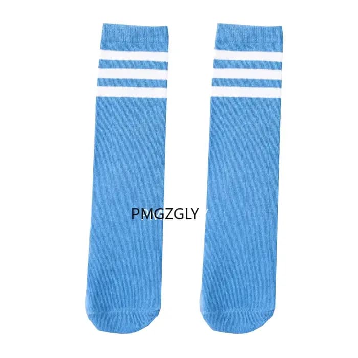 Chaussettes d'automne pour enfants, bas à tube central, couleur bonbon, bas de football classiques de style collégial, tube mi-haut