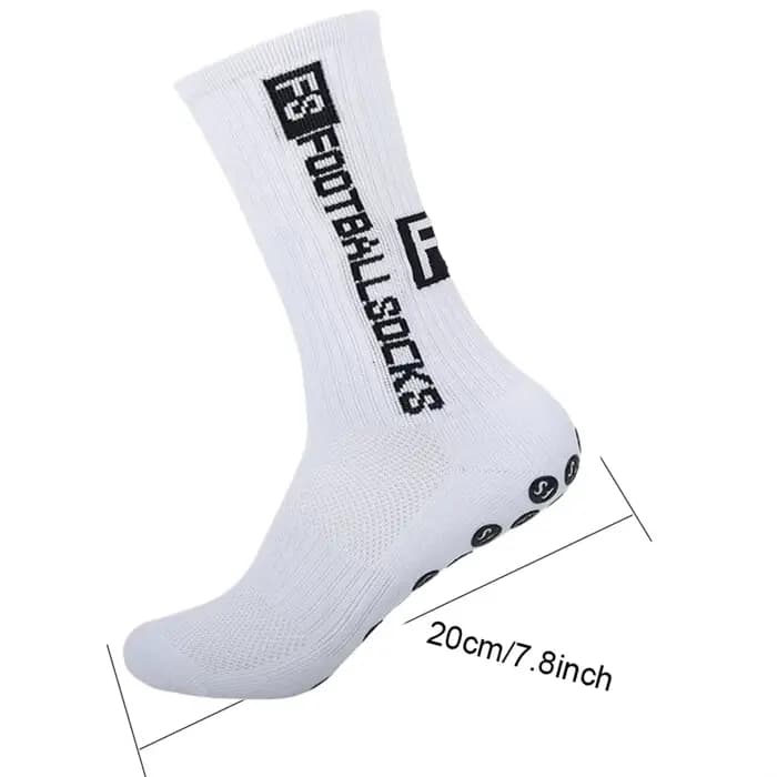 4 paires de chaussettes de football pour hommes avec grip antidérapant