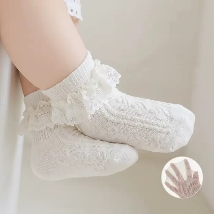 Chaussettes en coton pour bébés filles