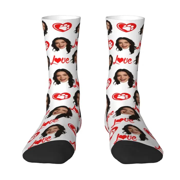 Chaussettes personnalisées en forme de visage