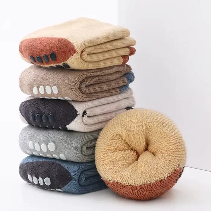 5 paires de chaussettes pour bébé en laine épaisse et rembourrée
