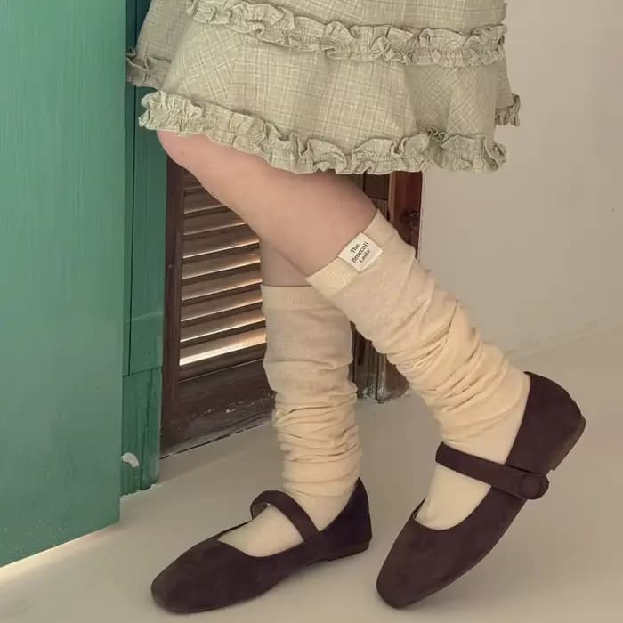 Chaussettes coréennes montantes pour femmes