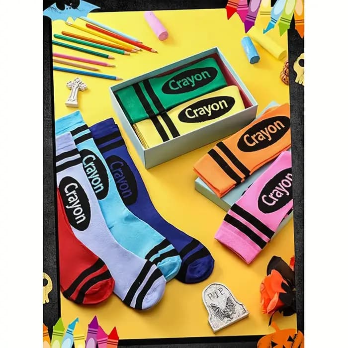 1 paire de chaussettes aux couleurs aléatoires
