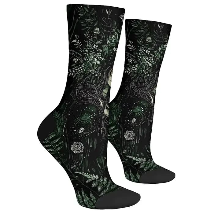 Chaussettes gothiques noires pour hommes