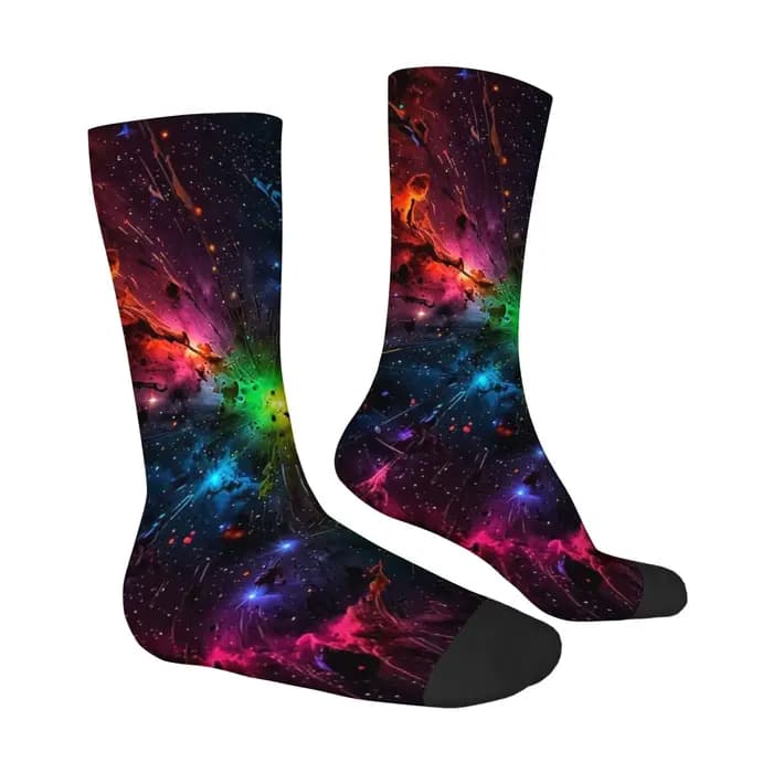 Cosmic Nebula Art Chaussettes pour hommes