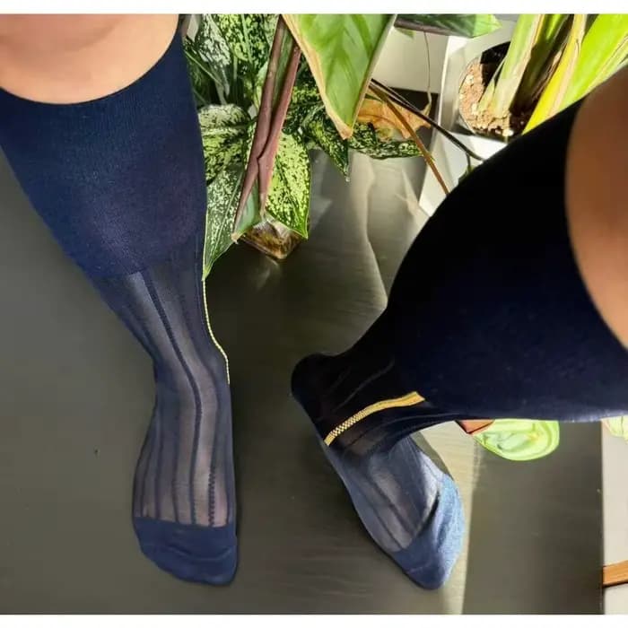 Chaussettes habillées montantes pour hommes, longues, douces, élastiques, en nylon, pour toutes les saisons, couleur unie, pour affaires et soirées