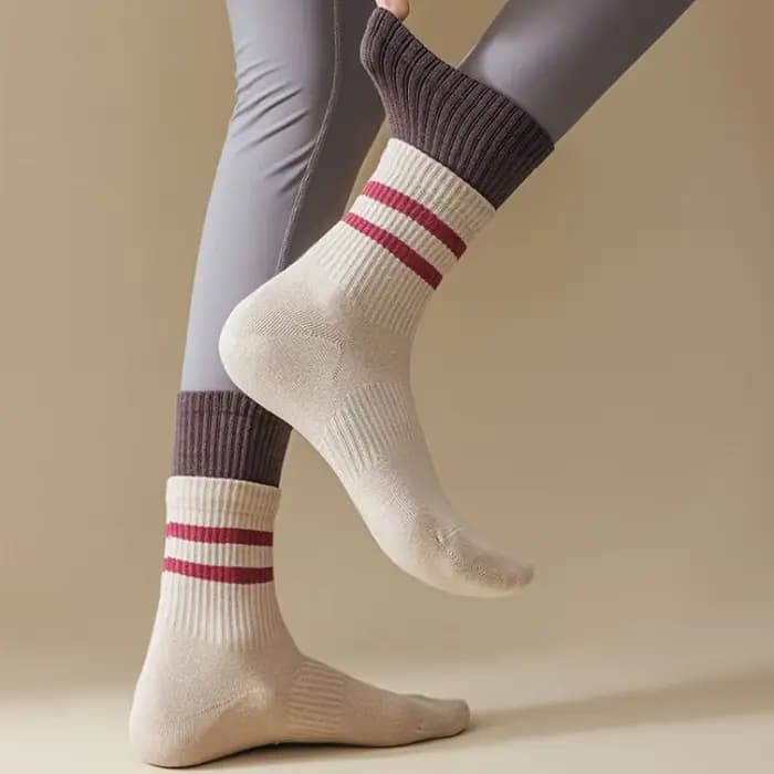 Chaussettes de Yoga femmes coton tricoté entraînement intérieur danse