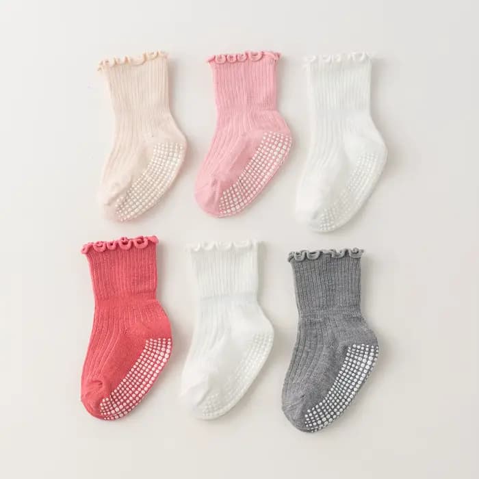 6 paires de chaussettes à volants pour filles - Baby Grip 0-5 ans