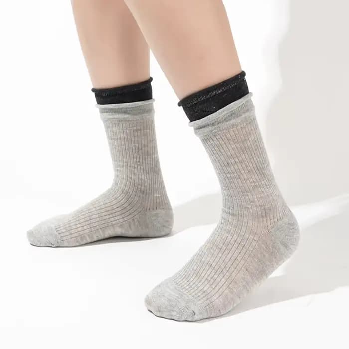 Chaussettes Simples en Coton pour Femme