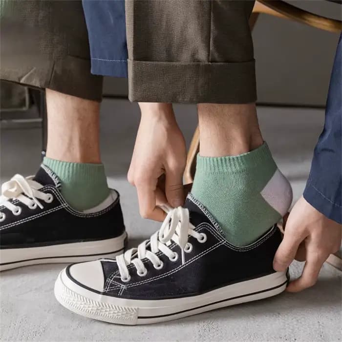 5 paires/pack «Sports» chaussettes d'été pour hommes lettres