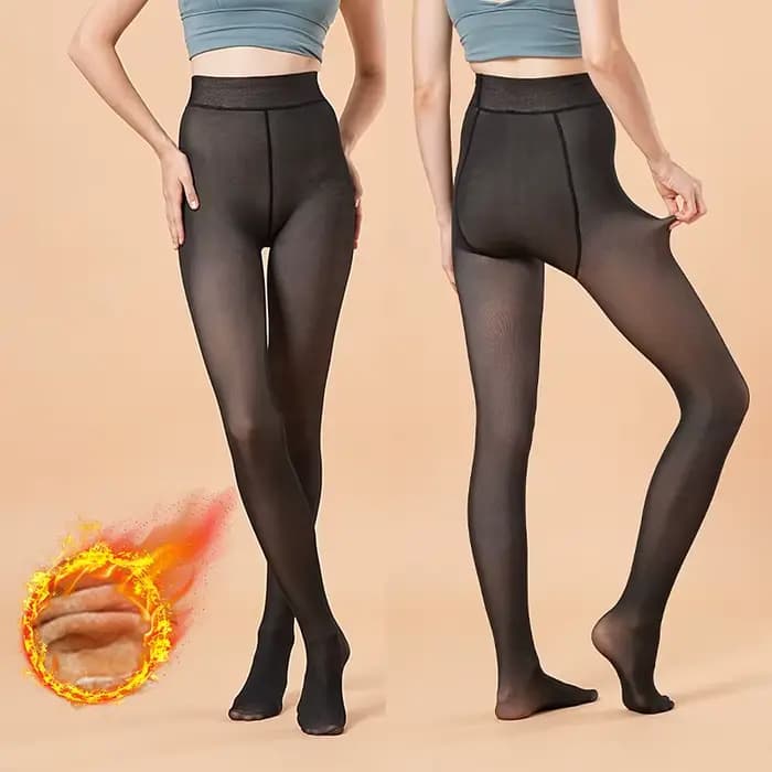 Épaissir les bas femmes translucide polaire collants