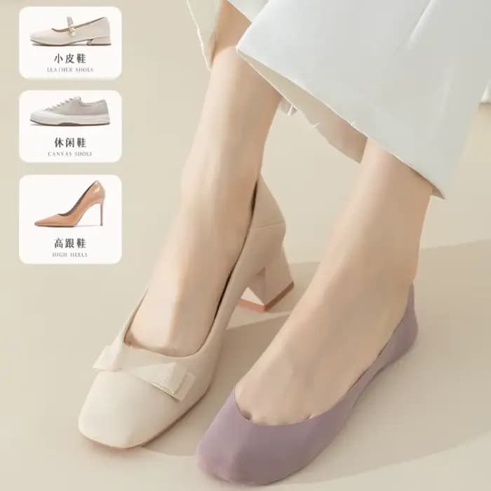 Chaussettes invisibles antidérapantes pour femmes