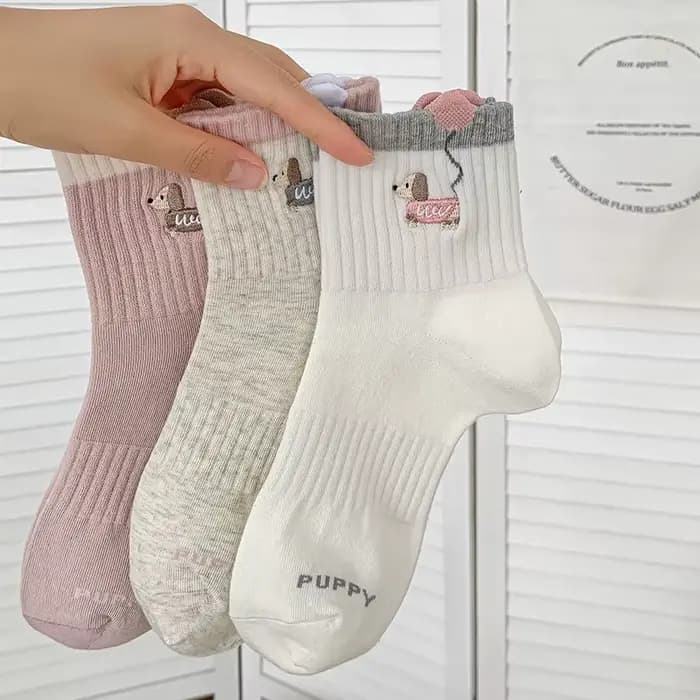 Chaussettes tricotées en coton pour femmes