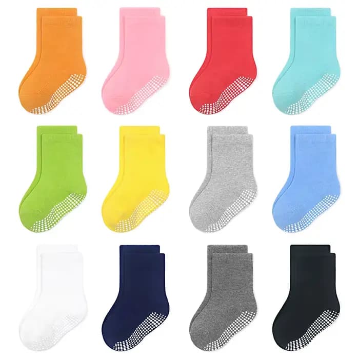 6 paires de chaussettes antidérapantes pour enfants
