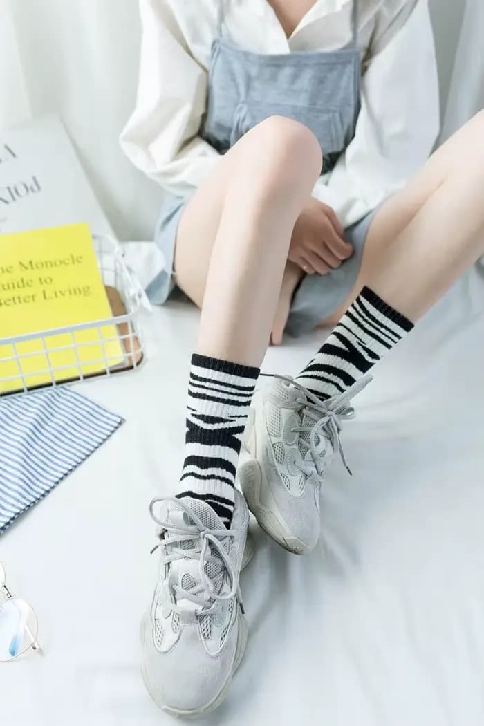 Chaussettes courtes à motif de vache pour femmes