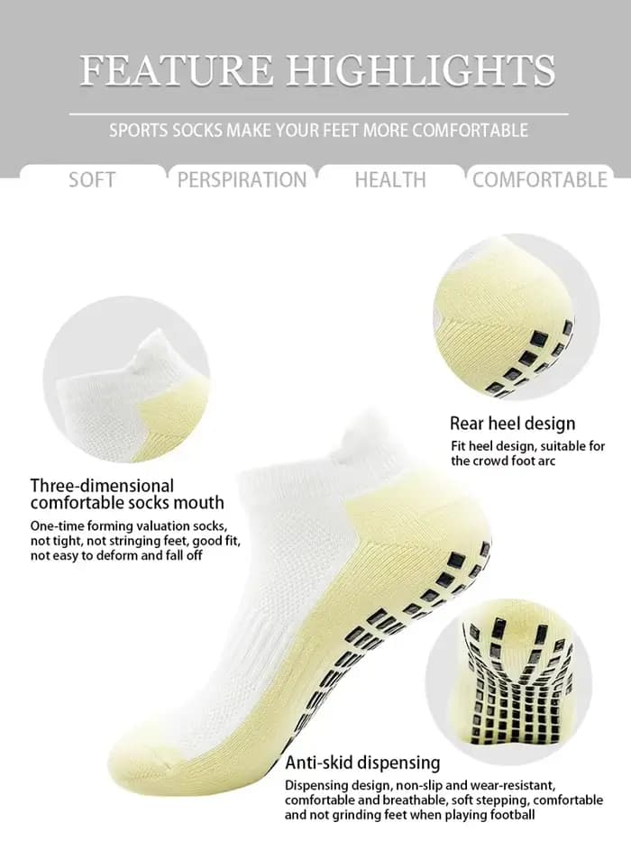 Chaussettes de Football antidérapantes en Silicone pour hommes et femmes