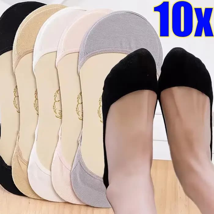 Pantoufles chaussettes en coton pour femmes