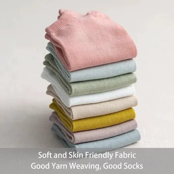 Morandi couleur unie coupe basse et confortable chaussettes 8 paires de printemps et d'été quatre saisons pour femmes