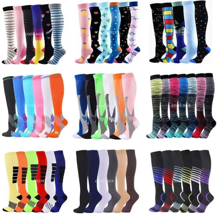 3/5/6 paires de chaussettes de Compression exercice alpinisme course