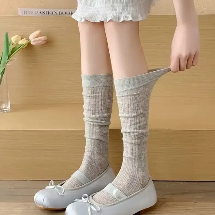 Chaussettes longues pour femme 2025 – Nouveauté estivale décontractée, respirante, en maille fine, style simple et élégant, mi-hautes, ajourées