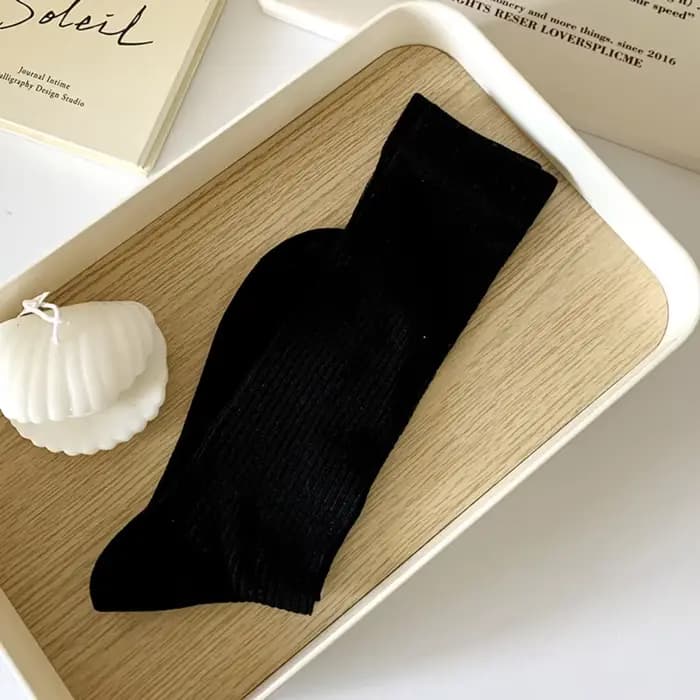 Chaussettes côtelées colorées pour femmes