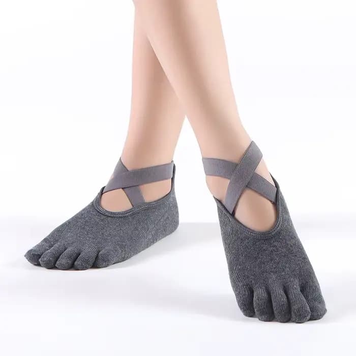 Chaussettes de sport coordonnantes respirantes à cinq doigts pour femmes