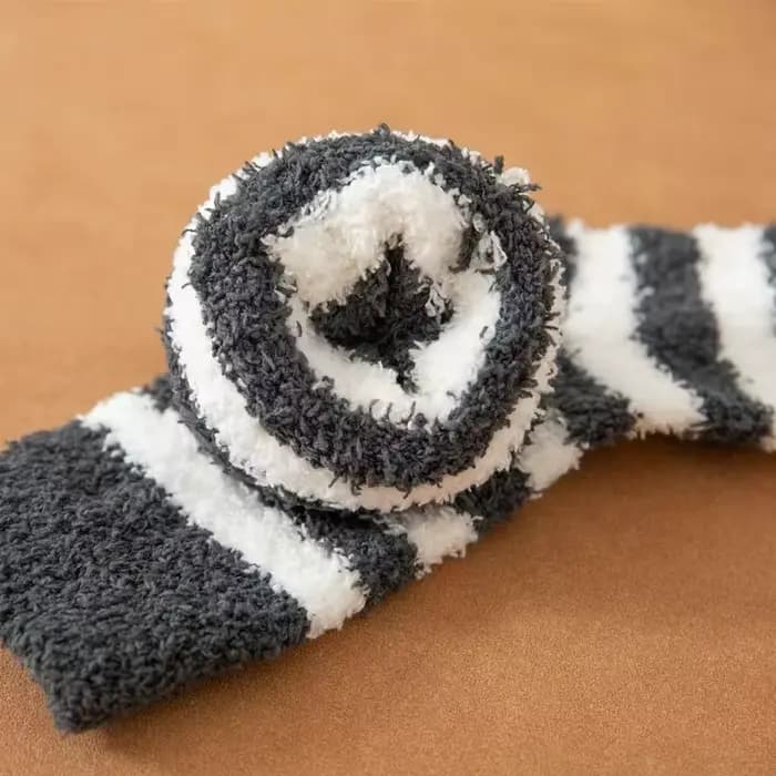 Chaussettes rayées en velours pour hommes