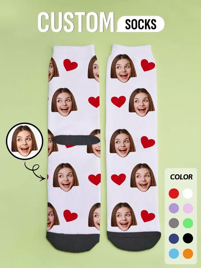 Chaussettes personnalisées avec photo personnalisée