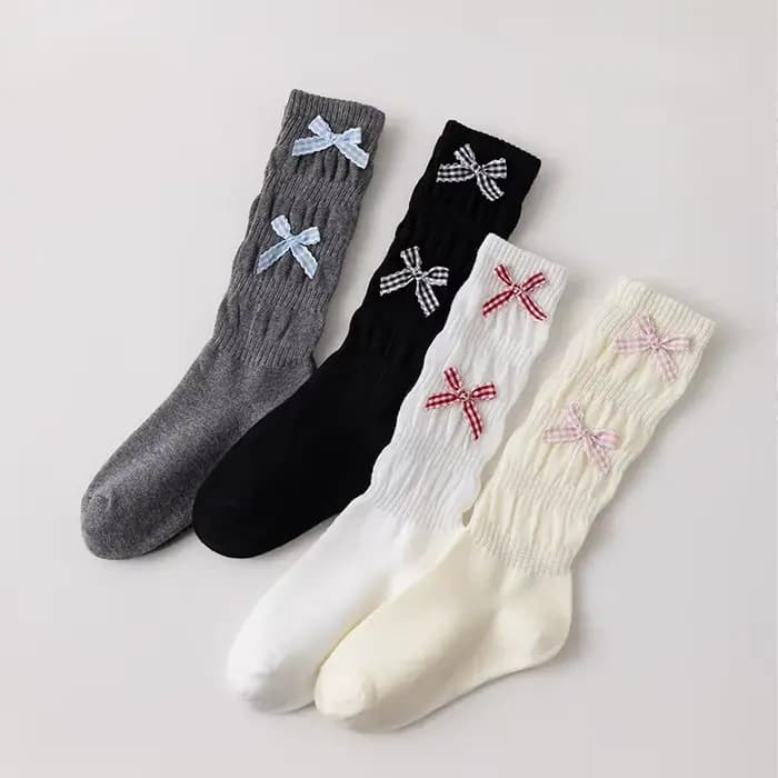 Chaussettes longues en coton pour filles