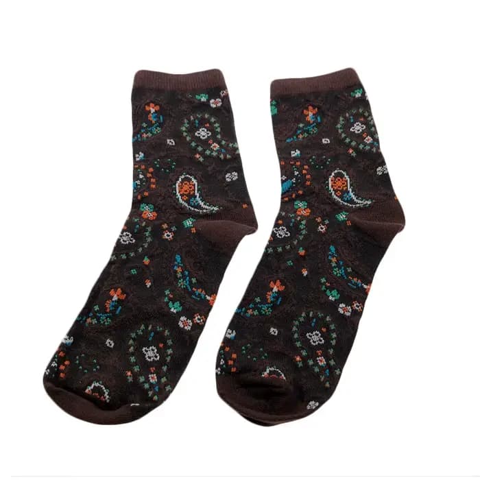 Chaussettes imprimées en coton pour femmes